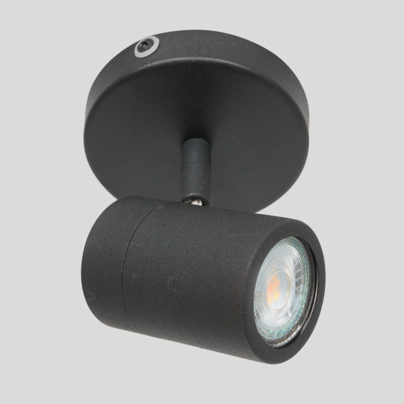Zwarte 1-lichts spot Upround 2486ZW inclusief lichtbron - Afbeelding 17