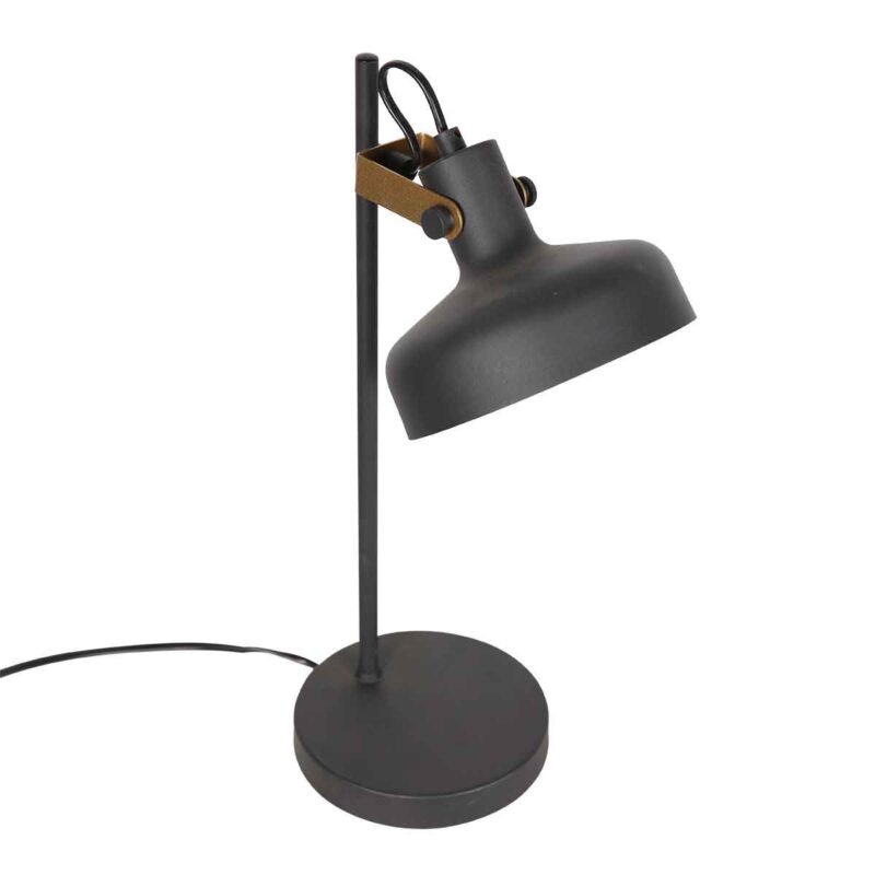 Zwarte 1 lichts tafellamp Prato 4120ZW met E14 fitting - Afbeelding 8