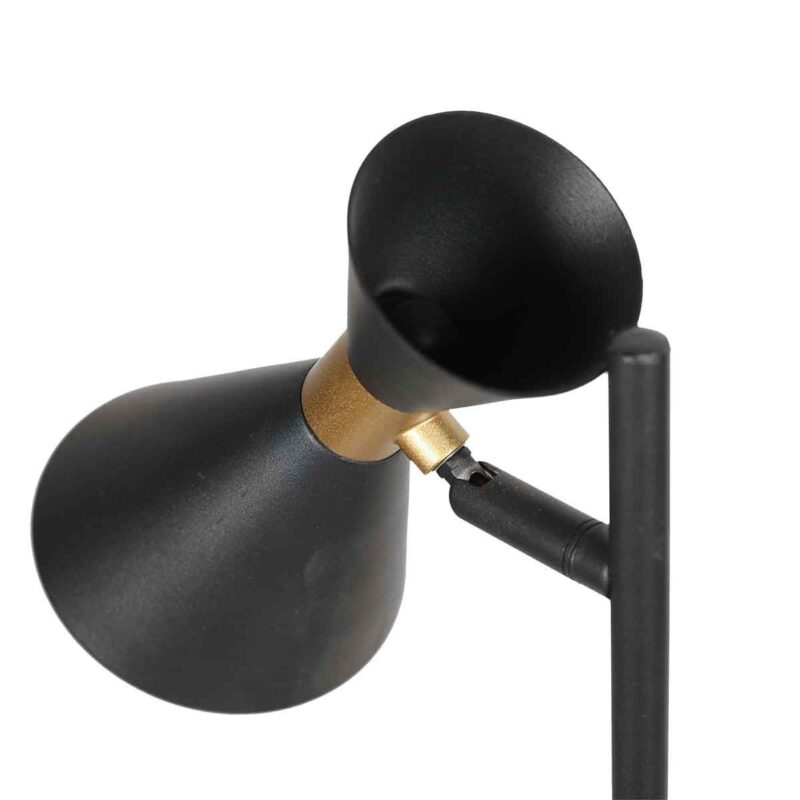 Zwarte 1 lichts tafellamp Preto 4111ZW met GU10 fitting - Afbeelding 3