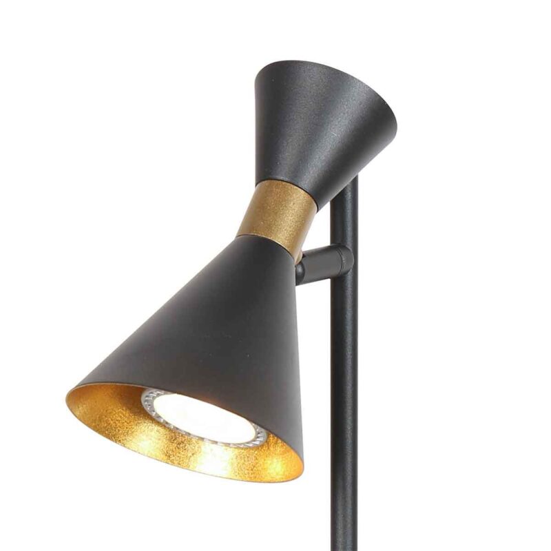 Zwarte 1 lichts tafellamp Preto 4111ZW met GU10 fitting - Afbeelding 4