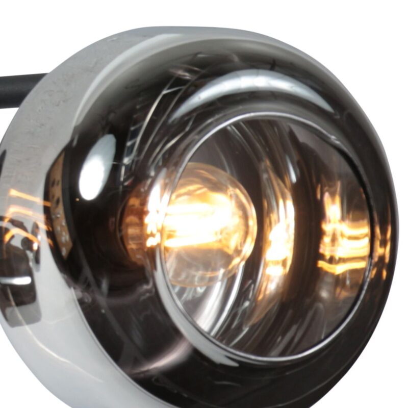 Spot de plafond noir à 2 lampes Tenebris 4209ZW – Éclairage élégant avec verre fumé – Image 3