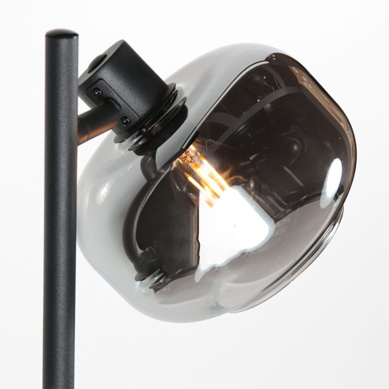 Zwarte 2-Lichts Vloerlamp Tenebris 4213ZW – Elegante Verlichting met Luxe Uitstraling - Afbeelding 3