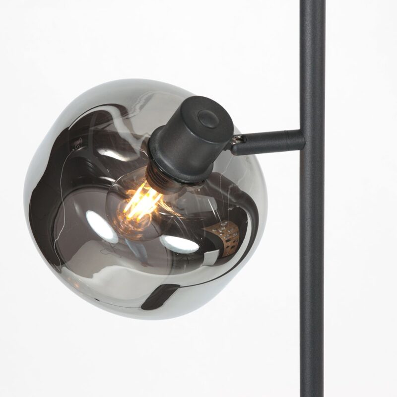 Zwarte 2-Lichts Vloerlamp Tenebris 4213ZW – Elegante Verlichting met Luxe Uitstraling - Afbeelding 4