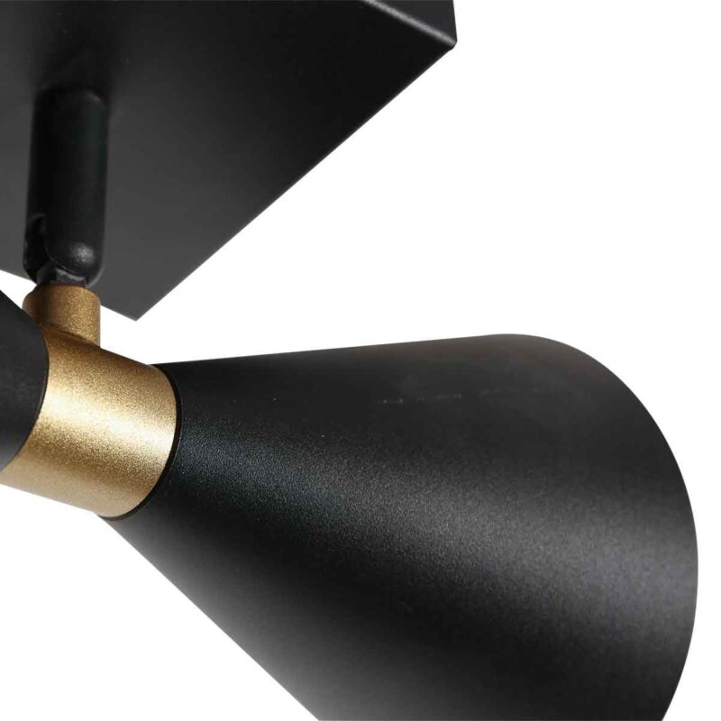 Zwarte 2 lichts spot Preto 4110ZW met GU10 fittingen - Afbeelding 5