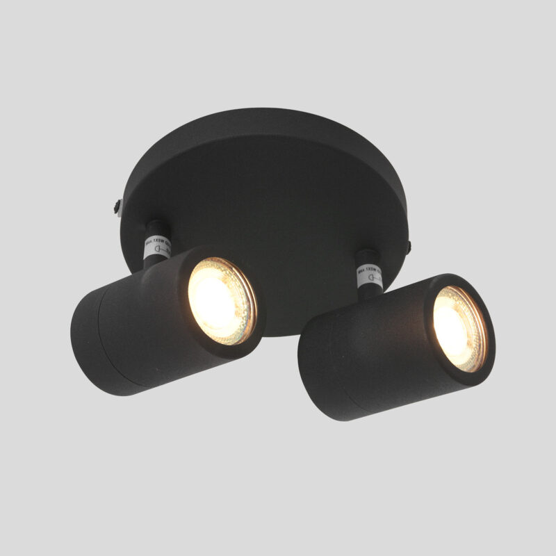 Zwarte 2-lichts spot Upround 2487ZW inclusief lichtbronnen - Afbeelding 14