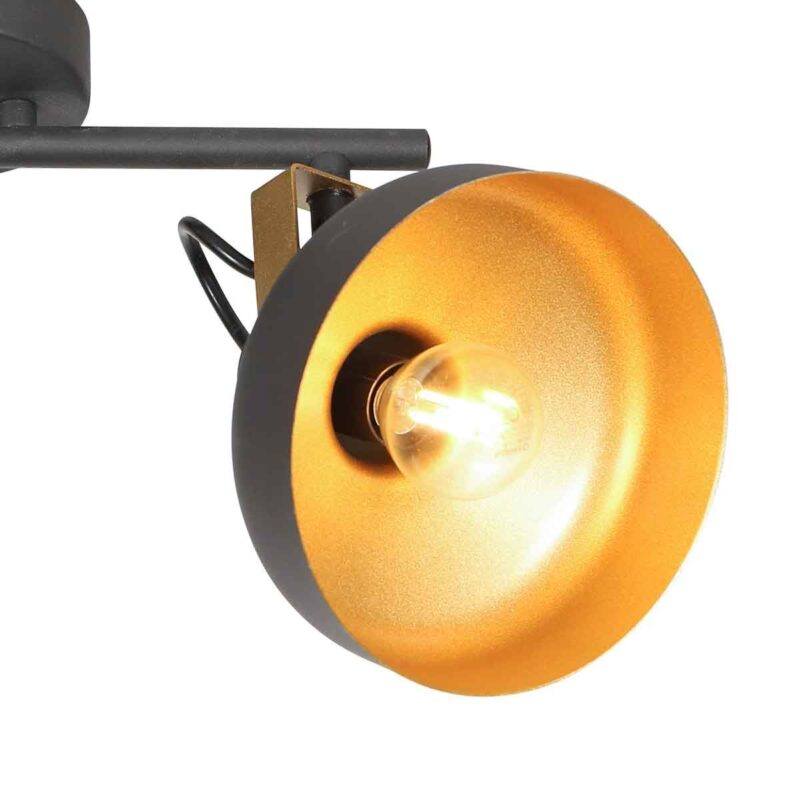 Zwarte 2 lichts spot / wandlamp Prato 4119ZW - Afbeelding 5