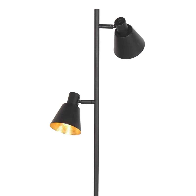 Zwarte 2 lichts vloerlamp Oeroe 4117ZW met E14 fittingen - Afbeelding 11