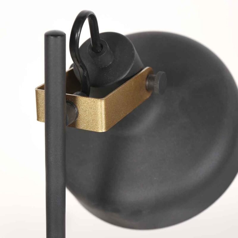Zwarte 2 lichts vloerlamp Prato 4121ZW met E14 fittingen - Afbeelding 5