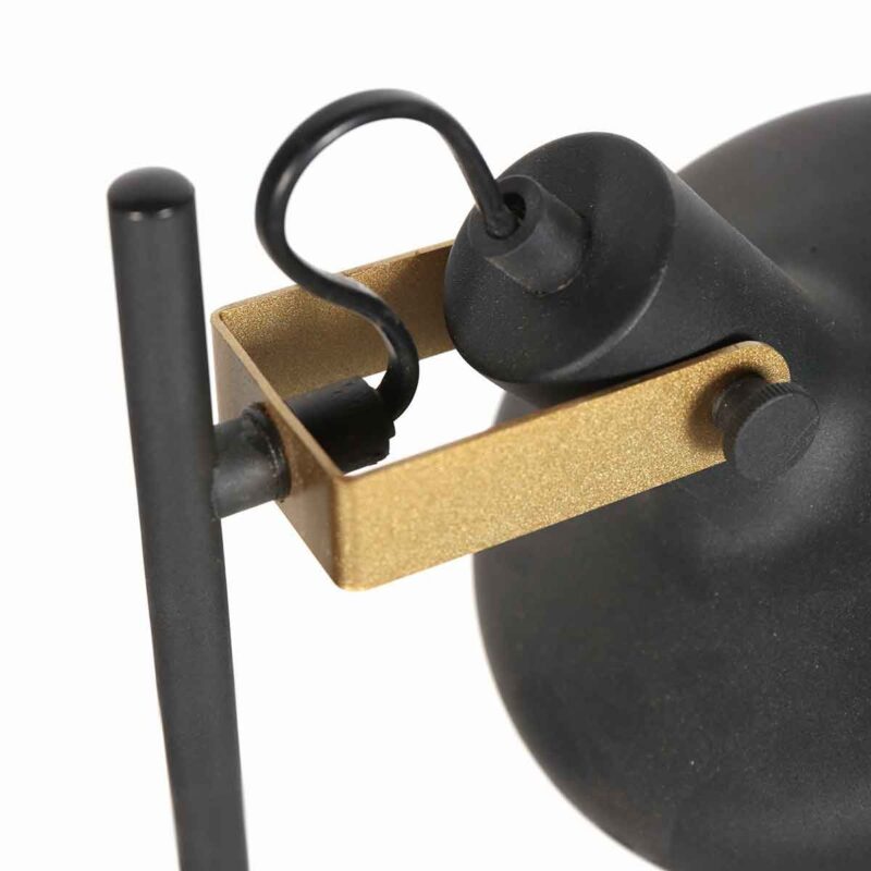 Zwarte 2 lichts vloerlamp Prato 4121ZW met E14 fittingen - Afbeelding 6