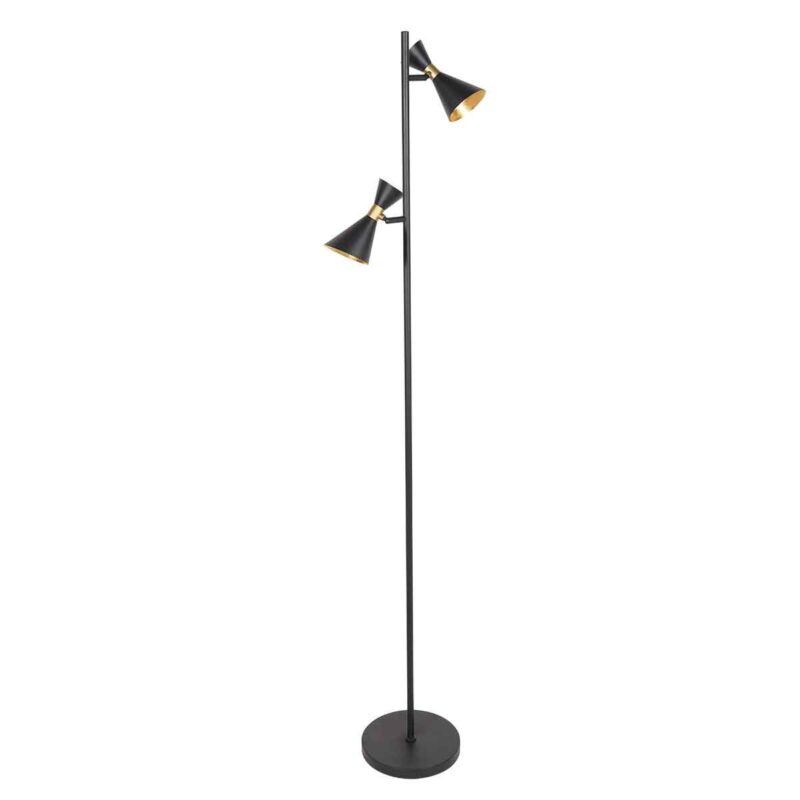 Sort gulvlampe Preto 2ZW med 4112 lyskilder og GU10-fatninger