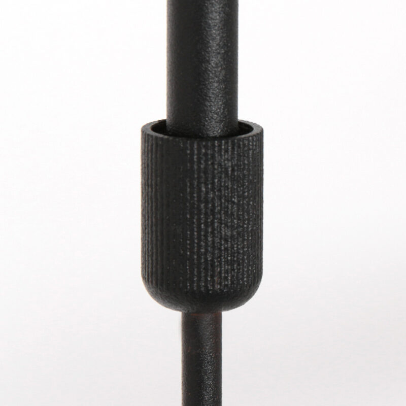 Zwarte 3-lichts hanglamp Stang 3459ZW met grijs / zilver velours kappen - Afbeelding 11