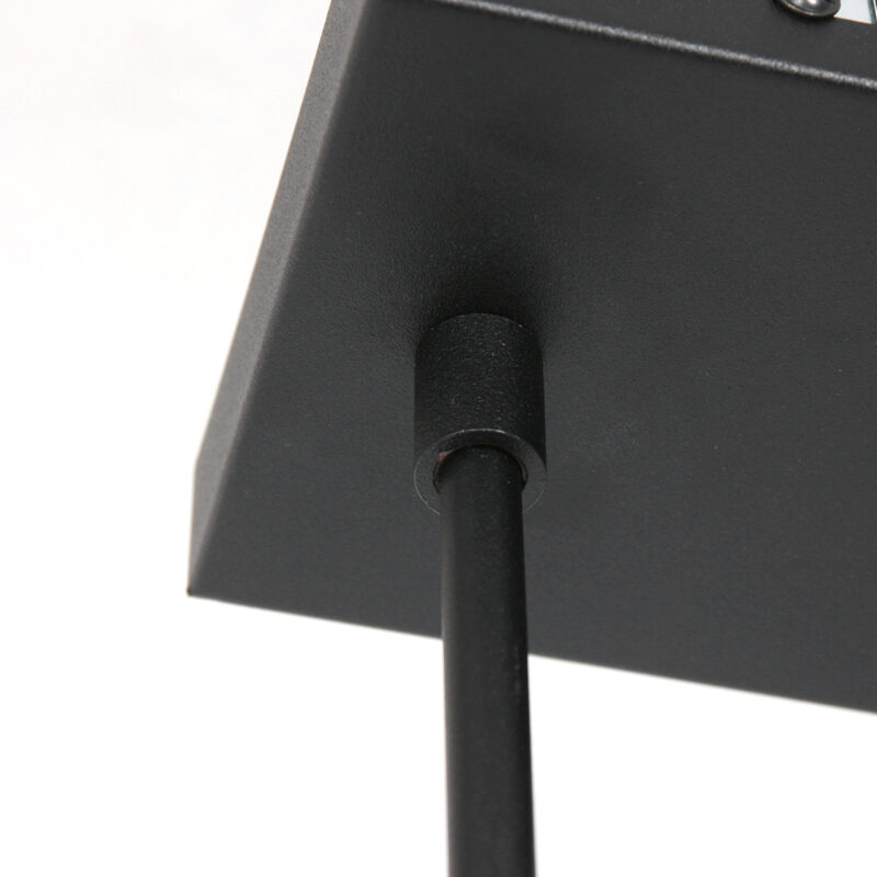 Zwarte 3-lichts hanglamp Stang 3459ZW met grijs / zilver velours kappen - Afbeelding 13