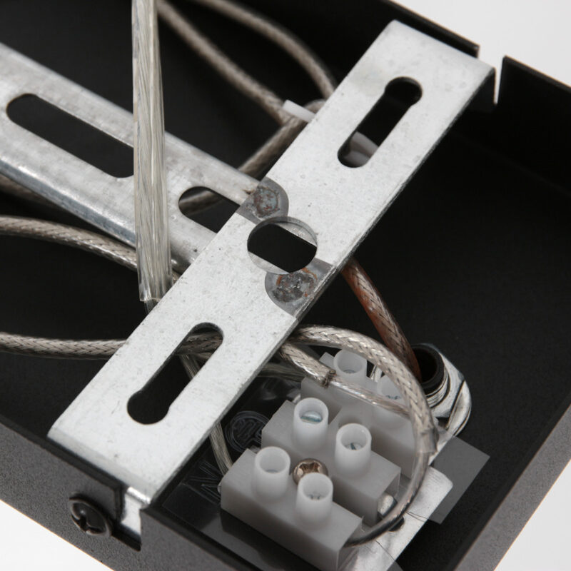 Zwarte 3-lichts hanglamp Stang 3459ZW met grijs / zilver velours kappen - Afbeelding 17