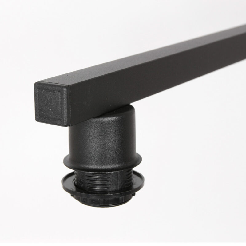 Zwarte 3-lichts hanglamp Stang 3459ZW met grijs / zilver velours kappen - Afbeelding 5