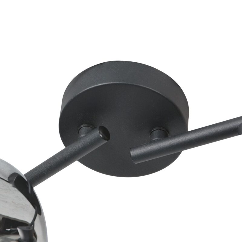 Foco de techo negro de 4 luces Tenebris 4211ZW: Iluminación elegante con cristal ahumado - Imagen 10