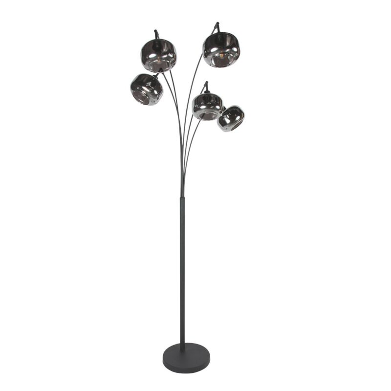 Zwarte 5-Lichts Vloerlamp Tenebris 4214ZW – Luxe en Sfeervolle Verlichting - Afbeelding 17