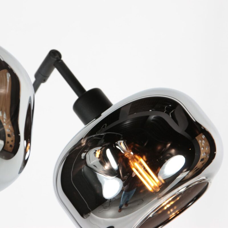 Zwarte 5-Lichts Vloerlamp Tenebris 4214ZW – Luxe en Sfeervolle Verlichting - Afbeelding 4