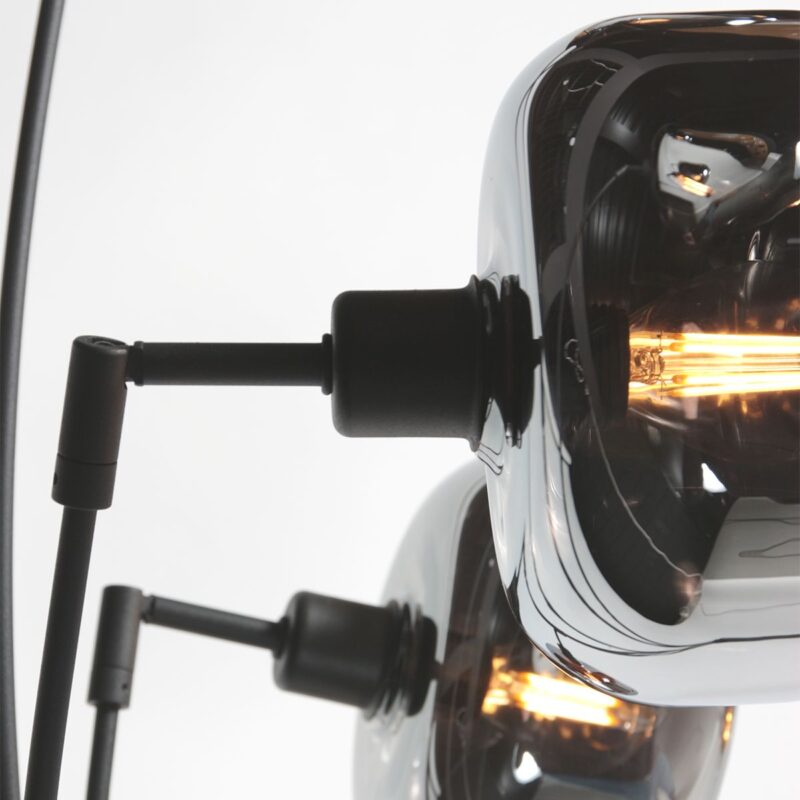 Zwarte 5-Lichts Vloerlamp Tenebris 4214ZW – Luxe en Sfeervolle Verlichting - Afbeelding 5