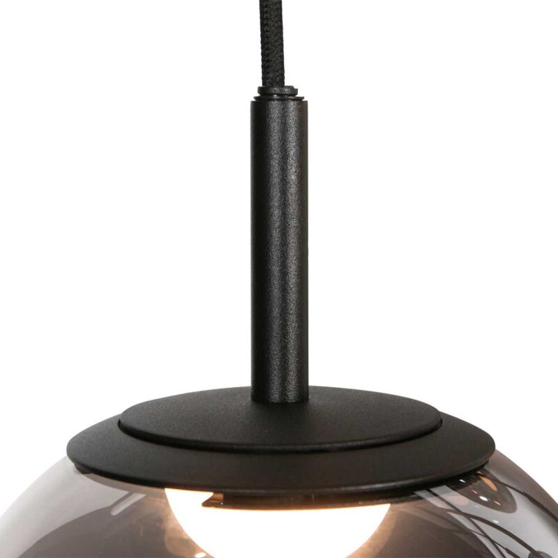 Zwarte Hanglamp Bollique 4195ZW – Imposante Vide Lamp met 12 Lichtpunten - Afbeelding 11