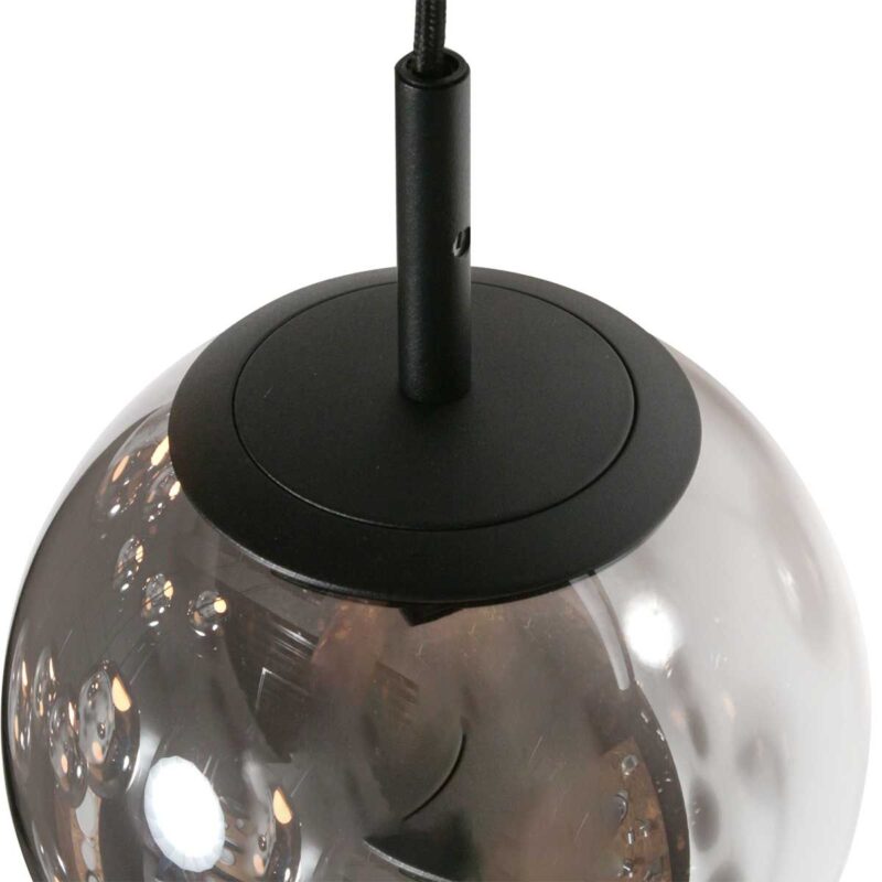 Zwarte Hanglamp Bollique 4195ZW – Imposante Vide Lamp met 12 Lichtpunten - Afbeelding 6