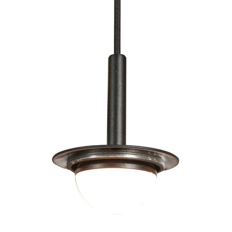 Zwarte Hanglamp Bollique 4196ZW – Stijlvolle Vide Lamp met Smoke Glas - Afbeelding 3