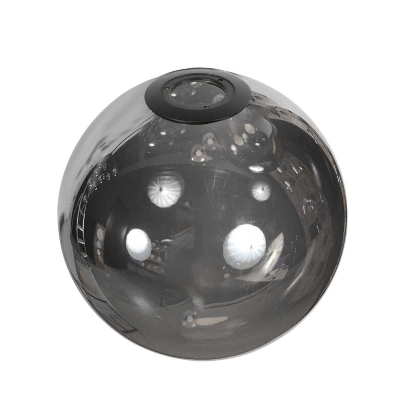 Zwarte Hanglamp Bollique 4196ZW – Stijlvolle Vide Lamp met Smoke Glas - Afbeelding 4