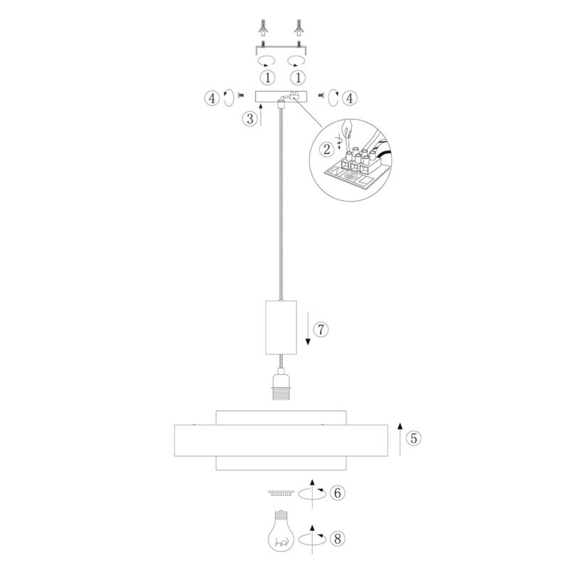 Zwarte Hanglamp Flinter 3329ZW  Uniek Design met Luxueuze Uitstraling - Afbeelding 9