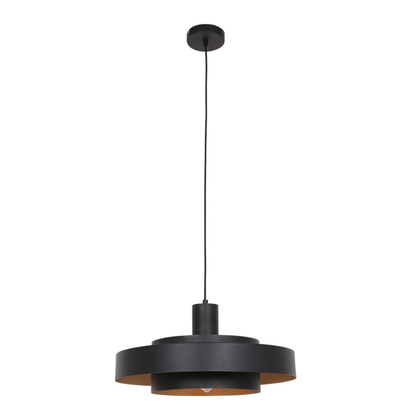 Zwarte Hanglamp Flinter 3329ZW  Uniek Design met Luxueuze Uitstraling - Afbeelding 13