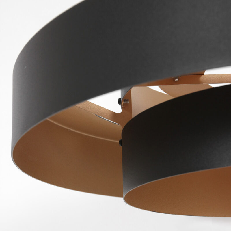 Zwarte Hanglamp Flinter 3329ZW  Uniek Design met Luxueuze Uitstraling - Afbeelding 6