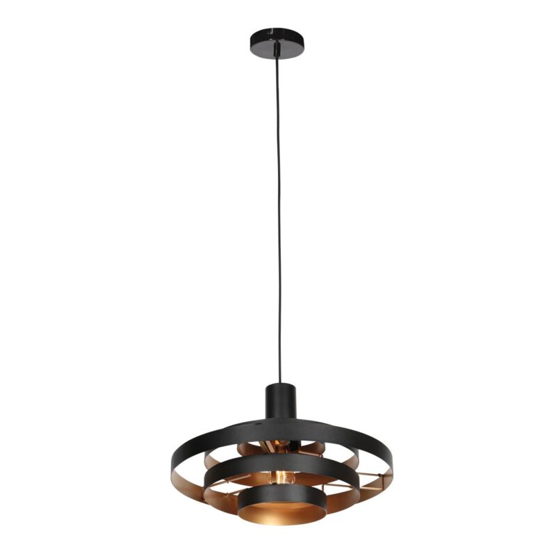 Black Pendant Lamp Halo Cirque 4217ZW – Unique Play of Light with Elegant Metal Rings - Image 2