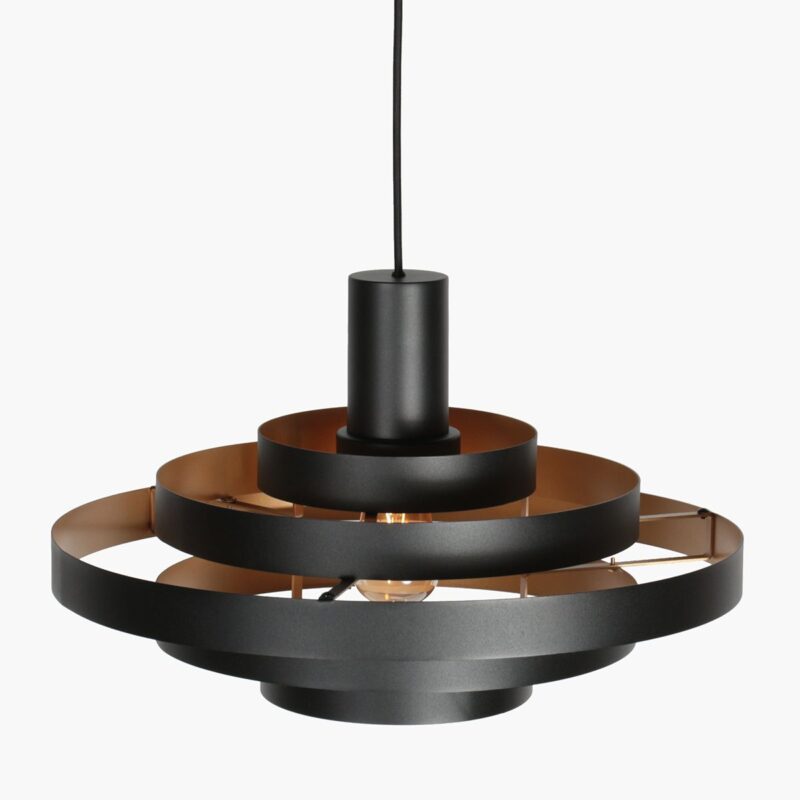 Black Pendant Lamp Halo Cirque 4217ZW – Unique Play of Light with Elegant Metal Rings - Image 8