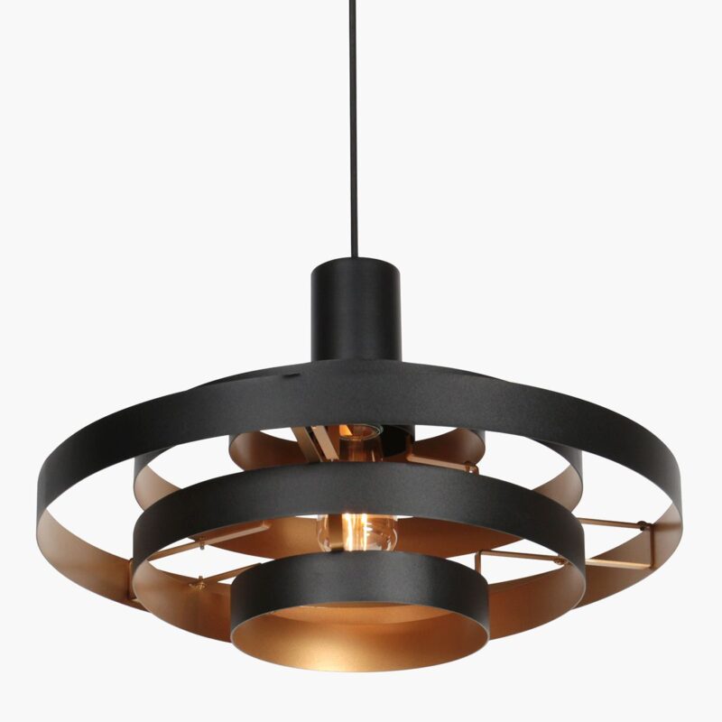 Black Pendant Lamp Halo Cirque 4217ZW – Unique Play of Light with Elegant Metal Rings - Image 10