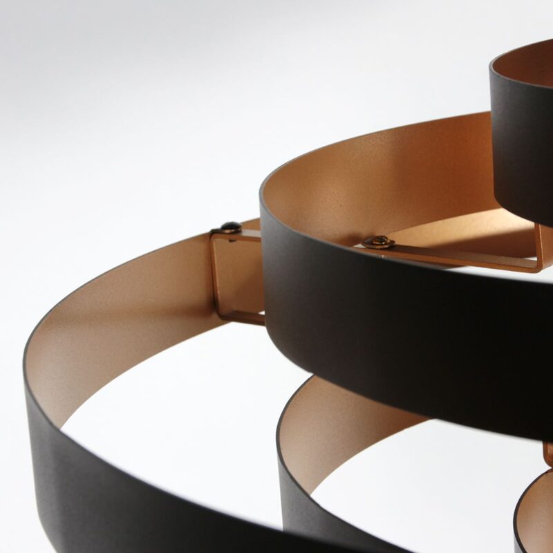 Black Pendant Lamp Halo Cirque 4217ZW – Unique Play of Light with Elegant Metal Rings - Image 3