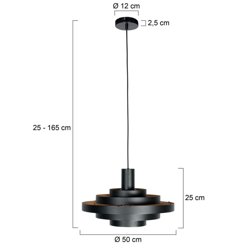 Black Pendant Lamp Halo Cirque 4217ZW – Unique Play of Light with Elegant Metal Rings - Image 6