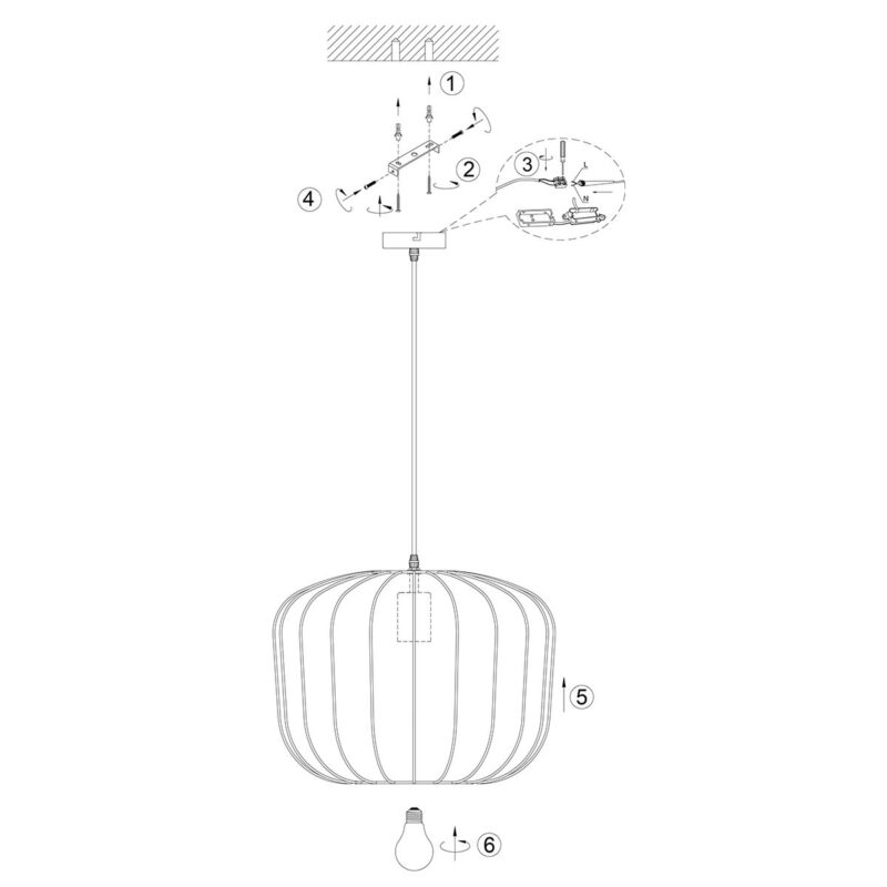 Zwarte Hanglamp Sable 4191ZW – Stijlvol en Sfeervol Design - Afbeelding 8