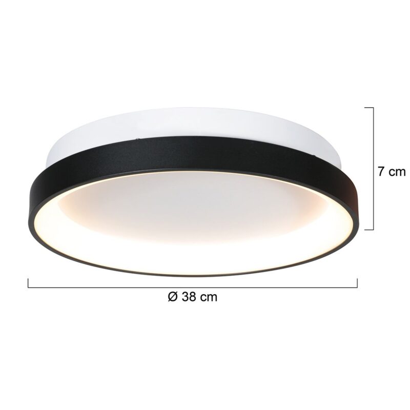 Zwarte Plafondlamp Circolare 4207ZW – Stijlvol Design met Krachtige LED-Verlichting - Afbeelding 6