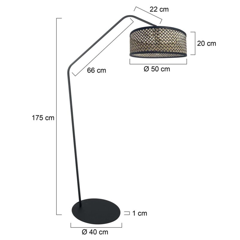 Zwarte Vloerlamp Zig-Zag 4238ZW – Uniek Design en Functioneel Gebruik - Afbeelding 6