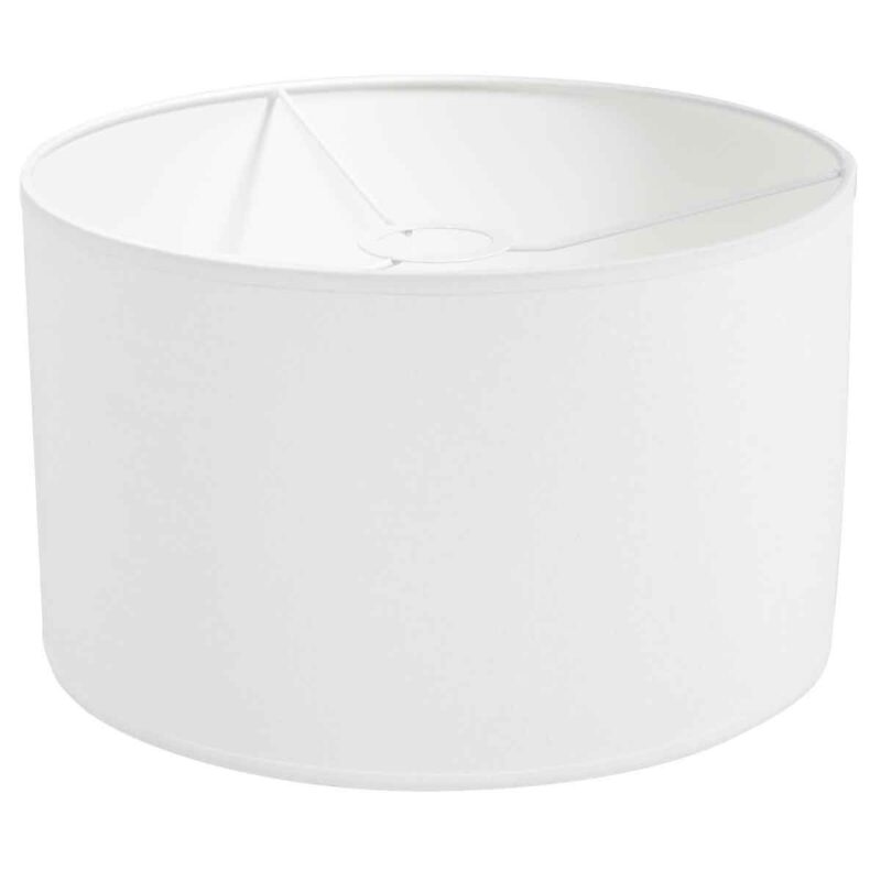 Zwarte Wandlamp Bloeba 4173ZW met wit linnen kap - Afbeelding 5