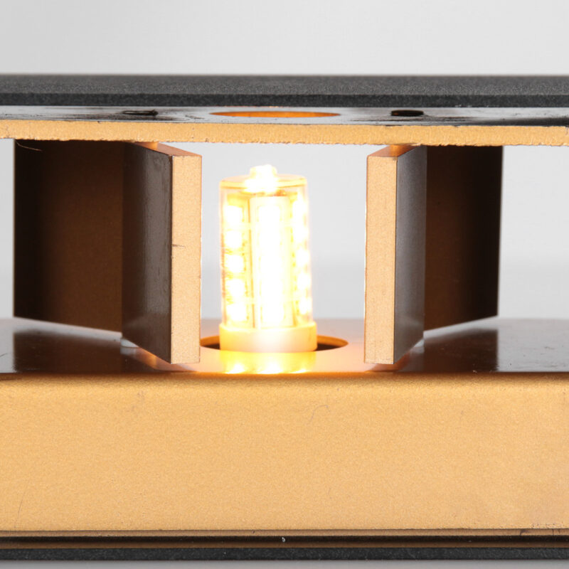 Zwarte Wandlamp Muro 3365ZW – Minimalistisch Design met Sfeervol Lichtspel - Afbeelding 6