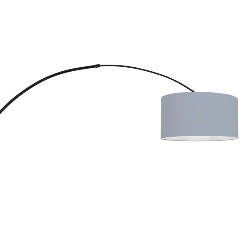Zwarte boog wandlamp Sparkled Light 3931ZW met blauw linnen kap - Afbeelding 15