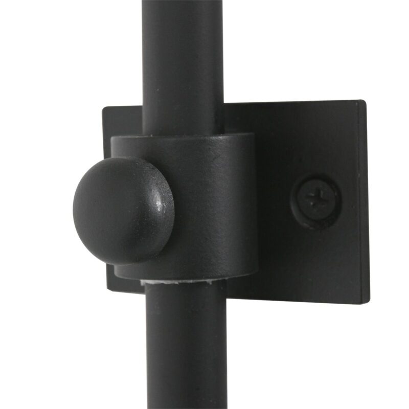 Zwarte boog wandlamp Sparkled Light 4151ZW met naturel bamboe kap - Afbeelding 11