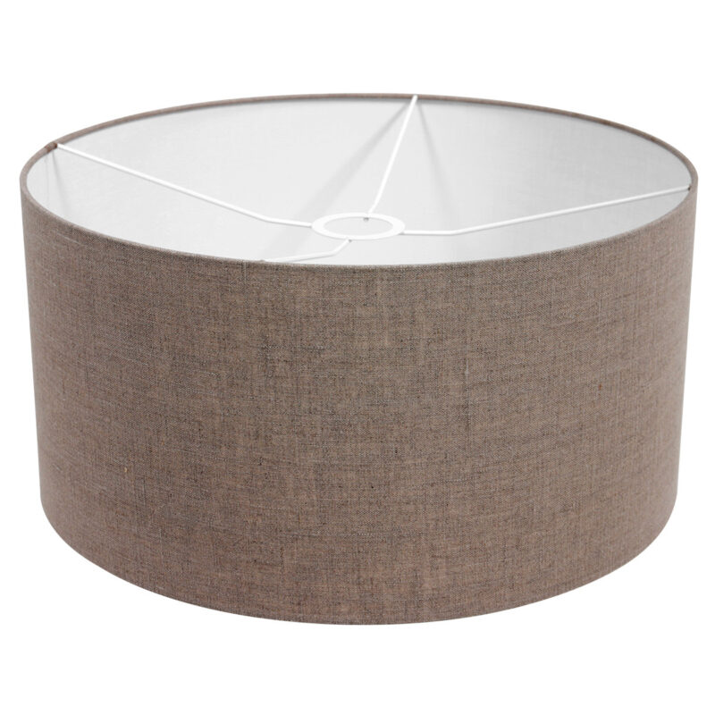 Zwarte boog wandlamp Sparkled Light 8137ZW met grijs grof linnen kap - Afbeelding 5