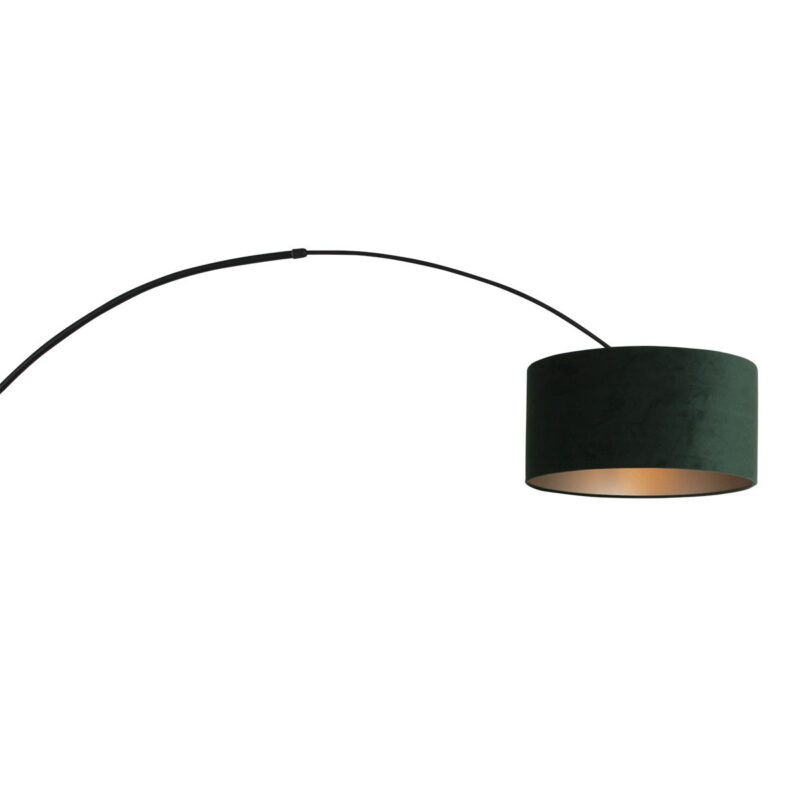 Zwarte boog wandlamp Sparkled Light 8139ZW met groen velours kap - Afbeelding 16