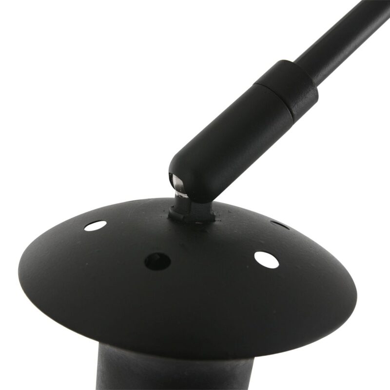 Zwarte boog wandlamp Sparkled Light 8195ZW met wit kunststof bol kap - Afbeelding 9