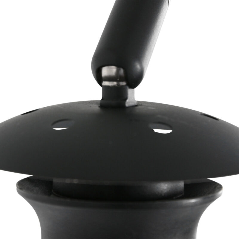 Zwarte boog wandlamp Sparkled Light 8196ZW met grijs kunststof bol kap - Afbeelding 11