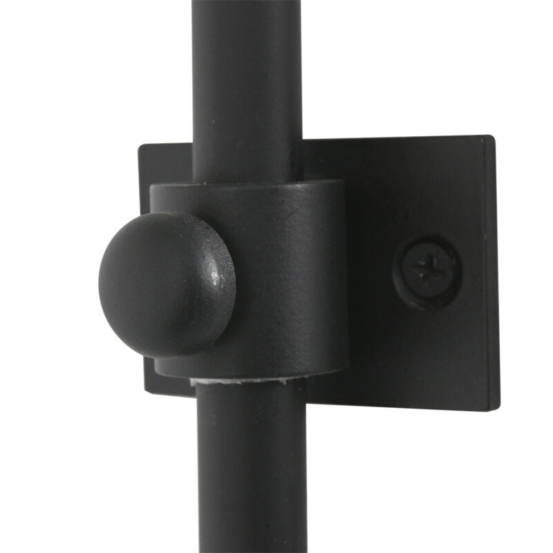 Zwarte boog wandlamp Sparkled Light 8196ZW met grijs kunststof bol kap - Afbeelding 16