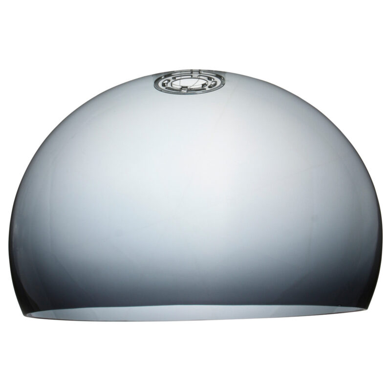 Zwarte boog wandlamp Sparkled Light 8196ZW met grijs kunststof bol kap - Afbeelding 6