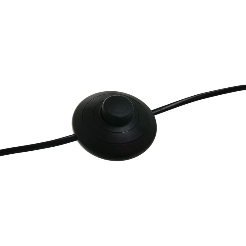 Zwarte booglamp / vloerlamp Solva 3739ZW met naturel met zwart bamboe kap - Afbeelding 11