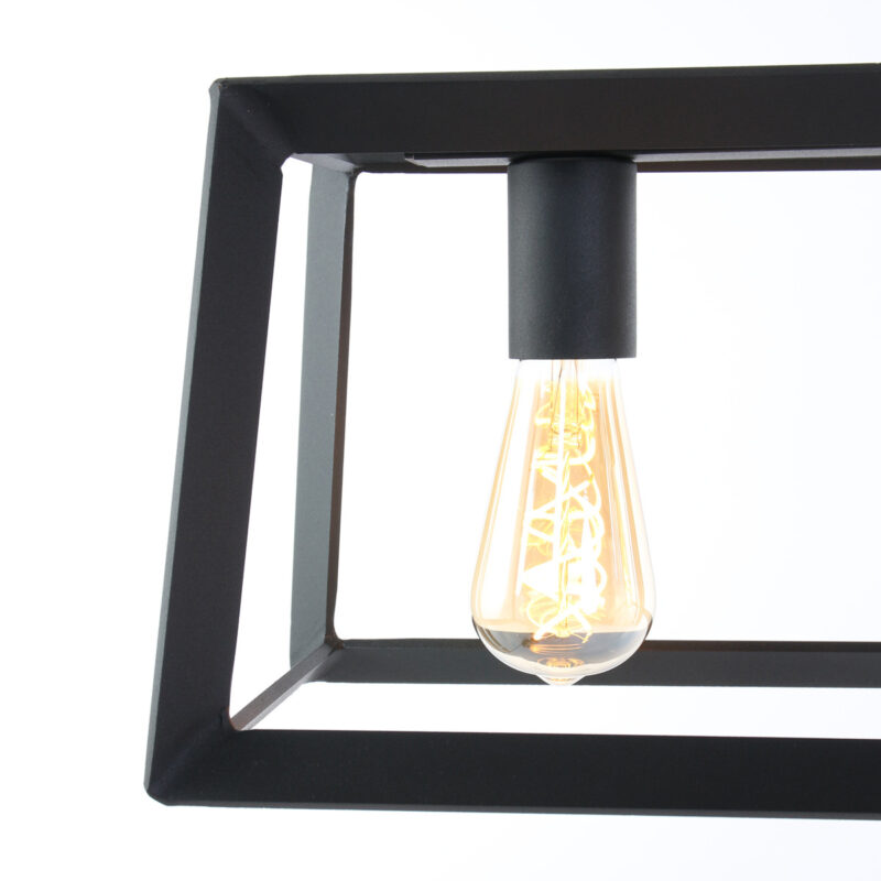 Zwarte hanglamp Buckley 1705ZW met 4 x een E27 fitting - Afbeelding 5