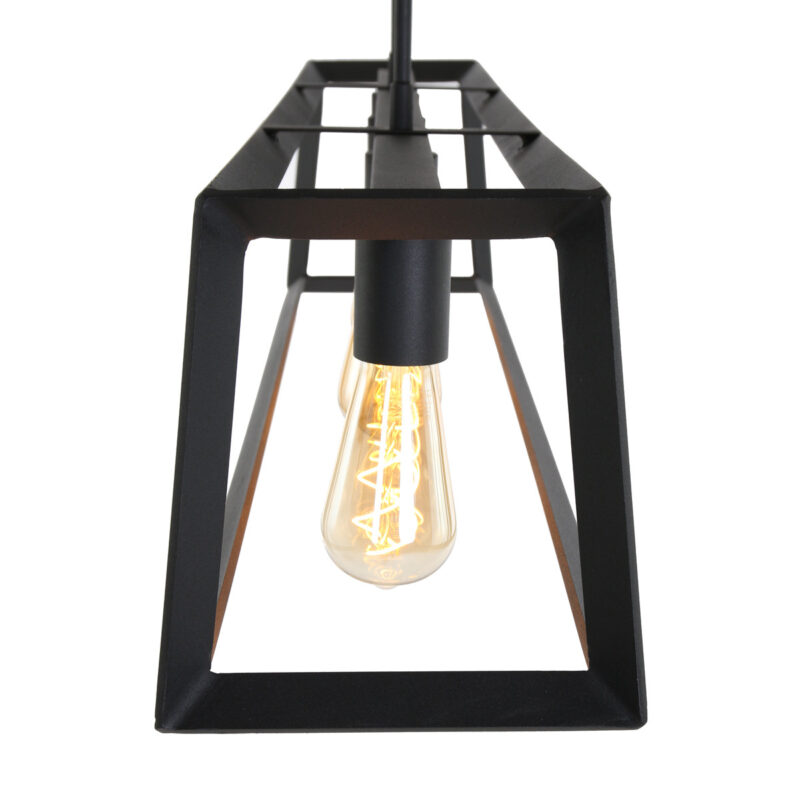 Zwarte hanglamp Buckley 1705ZW met 4 x een E27 fitting - Afbeelding 6